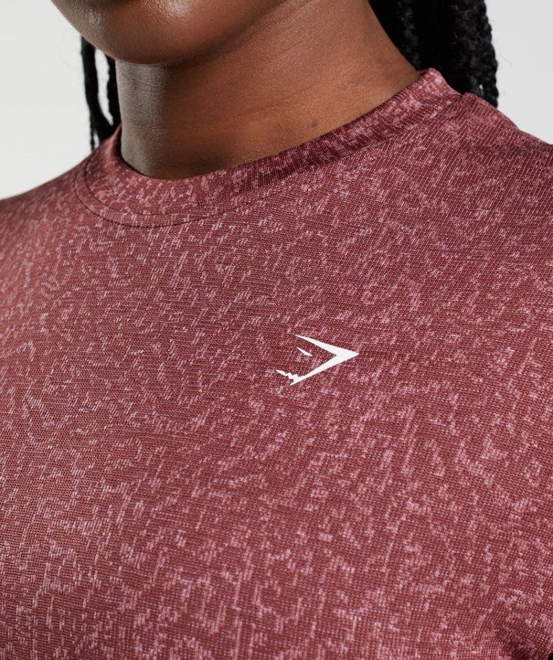 Gymshark Adapt Animal Seamless Női Póló Rózsaszín | HU-C-734