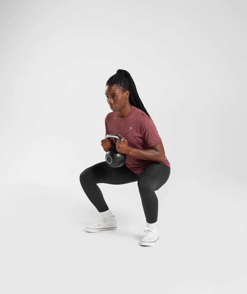 Gymshark Adapt Animal Seamless Női Póló Rózsaszín | HU-C-734