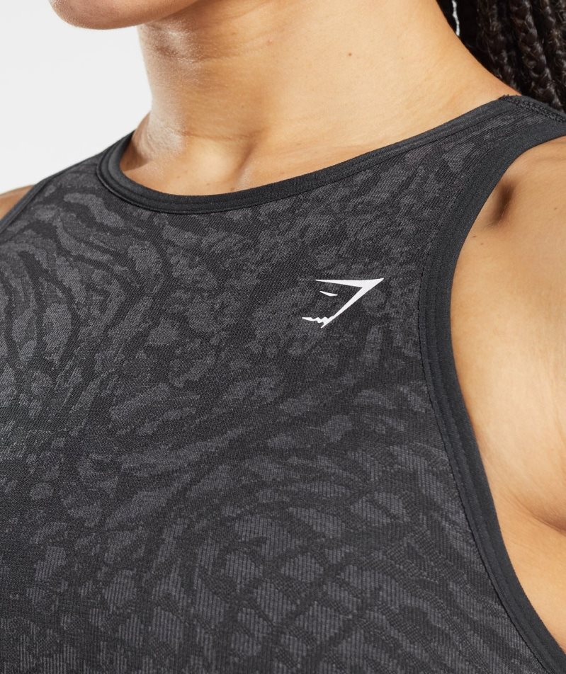 Gymshark Adapt Animal Seamless Női Sportmelltartó Fekete | HU-T-849