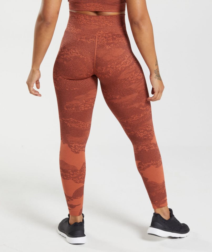 Gymshark Adapt Camo Seamless Női Leggings Barna | HU-V-397