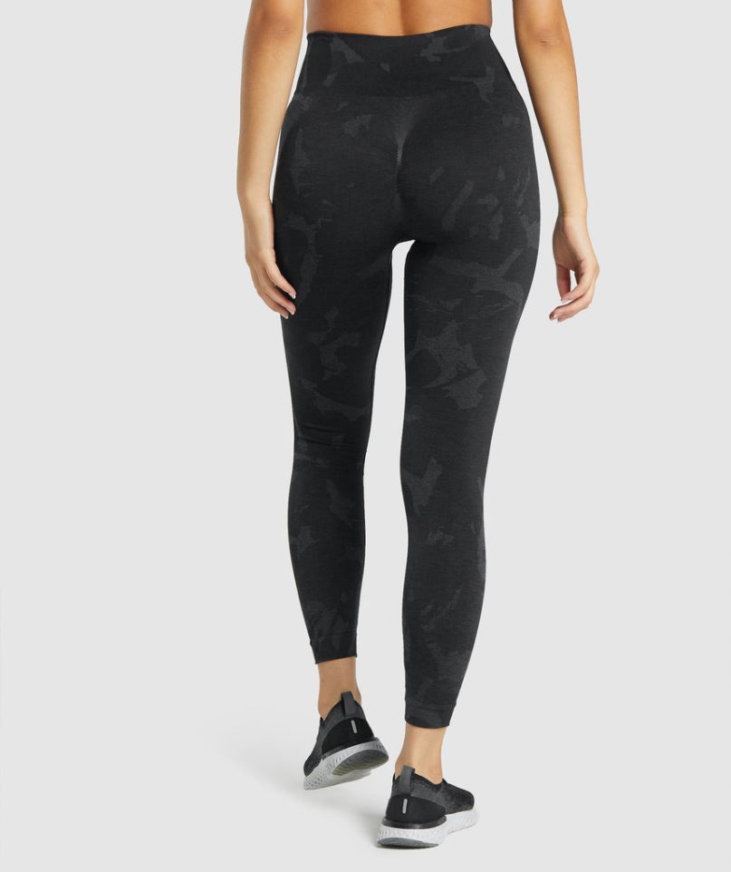 Gymshark Adapt Camo Seamless Női Leggings Fekete | HU-V-654