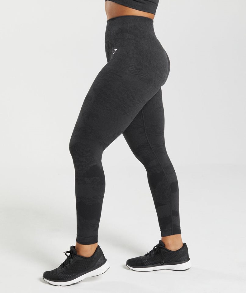 Gymshark Adapt Camo Seamless Női Leggings Fekete | HU-Z-271