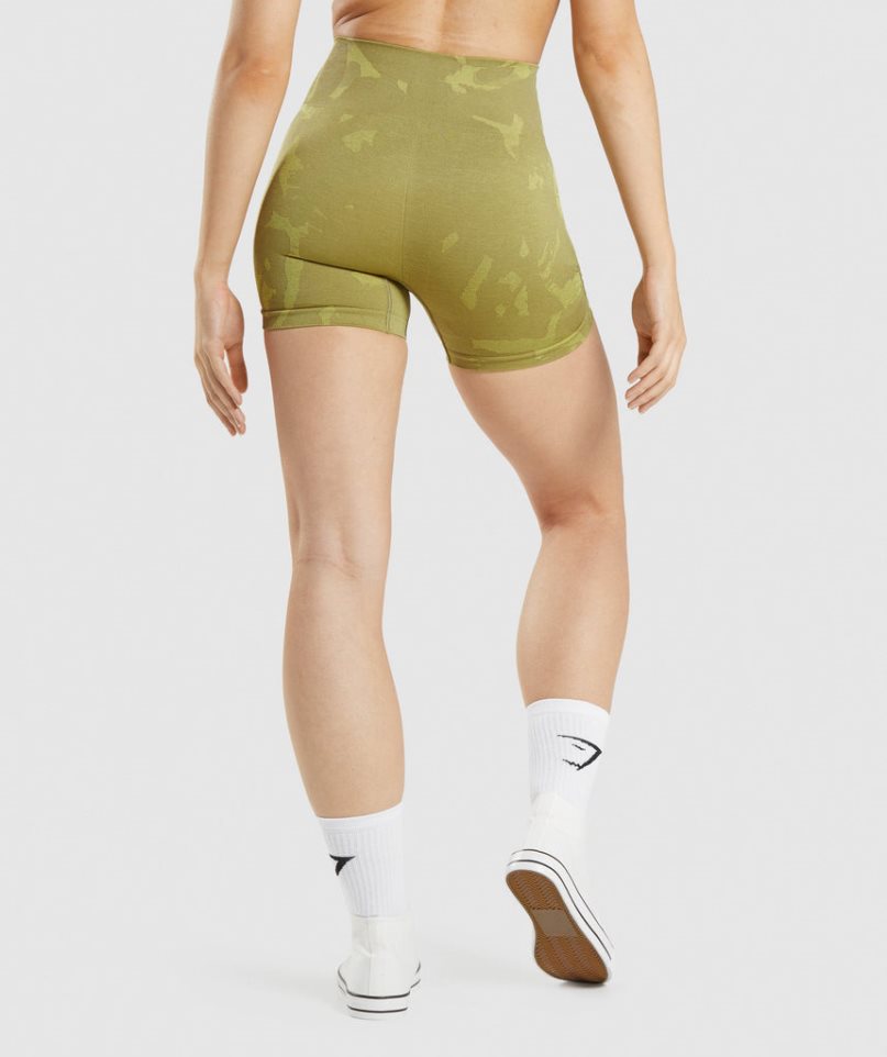 Gymshark Adapt Camo Seamless Női Rövidnadrág Olivazöld | HU-S-359
