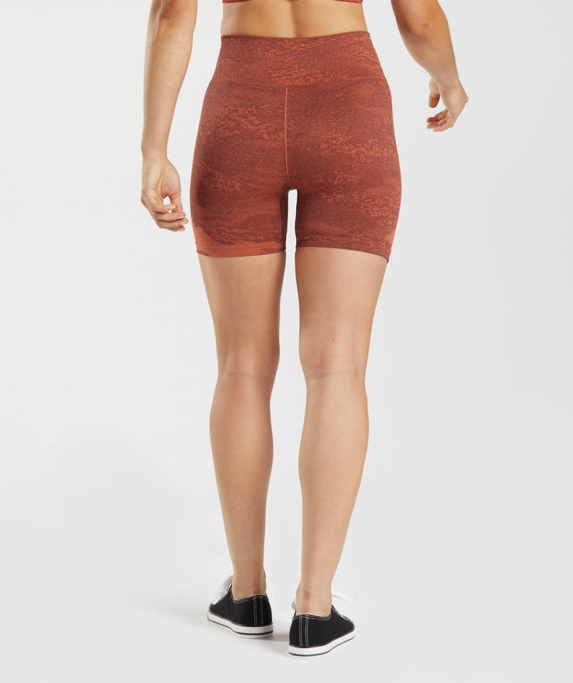 Gymshark Adapt Camo Seamless Női Rövidnadrág Barna | HU-V-134