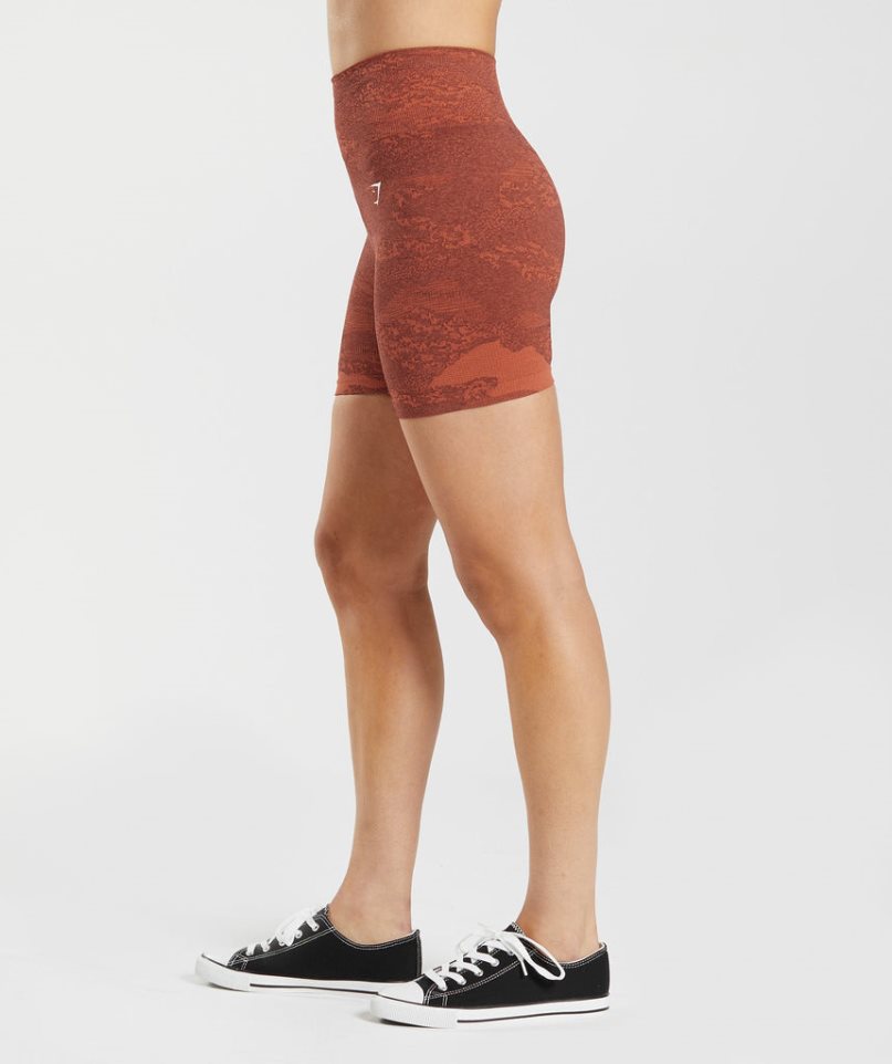 Gymshark Adapt Camo Seamless Női Rövidnadrág Barna | HU-V-134