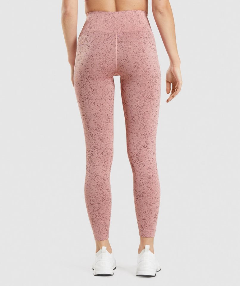 Gymshark Adapt Fleck Seamless Női Leggings Rózsaszín | HU-E-193