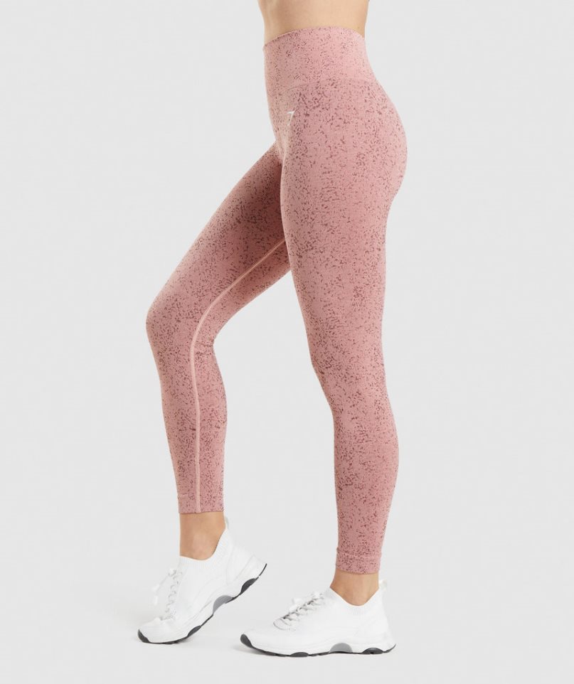 Gymshark Adapt Fleck Seamless Női Leggings Rózsaszín | HU-E-193
