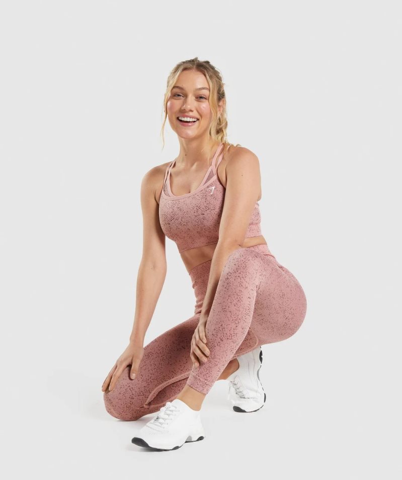 Gymshark Adapt Fleck Seamless Női Leggings Rózsaszín | HU-E-193