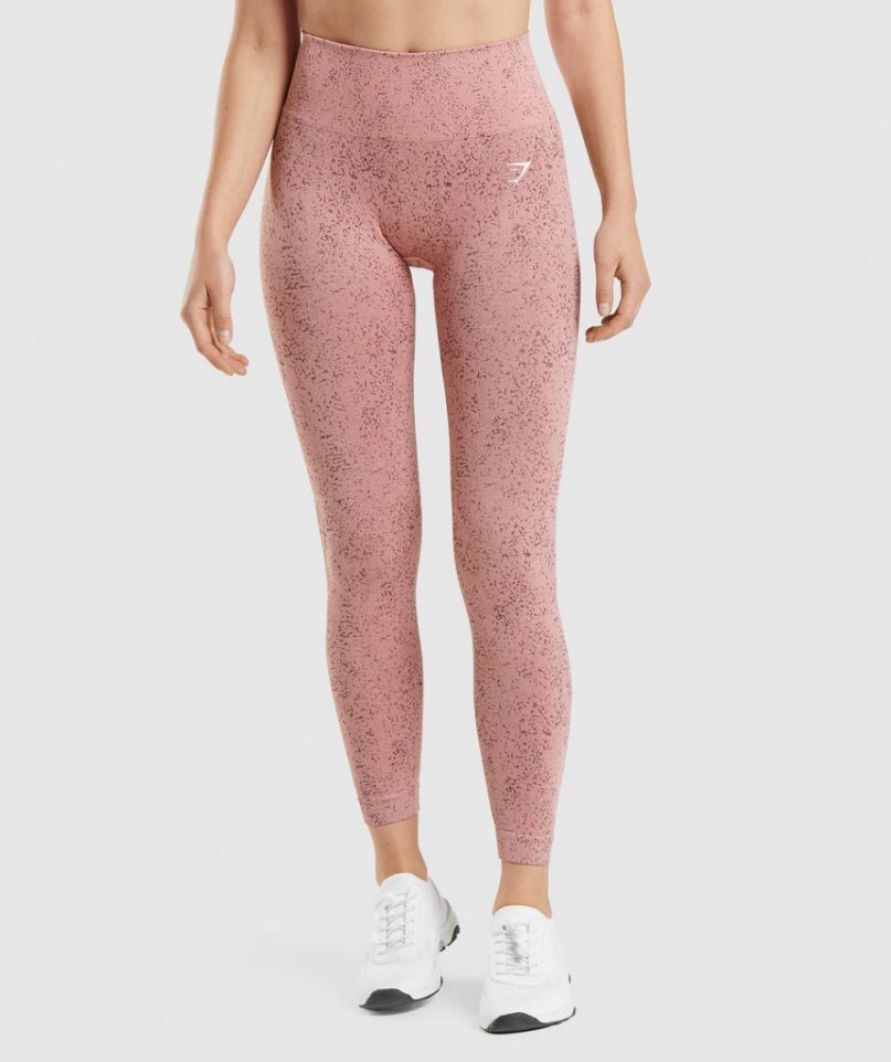 Gymshark Adapt Fleck Seamless Női Leggings Rózsaszín | HU-E-193