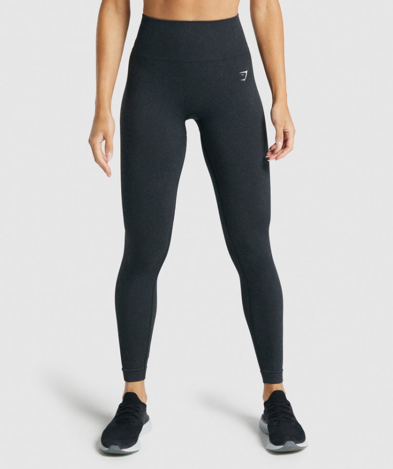 Gymshark Adapt Fleck Seamless Női Leggings Fekete | HU-M-638