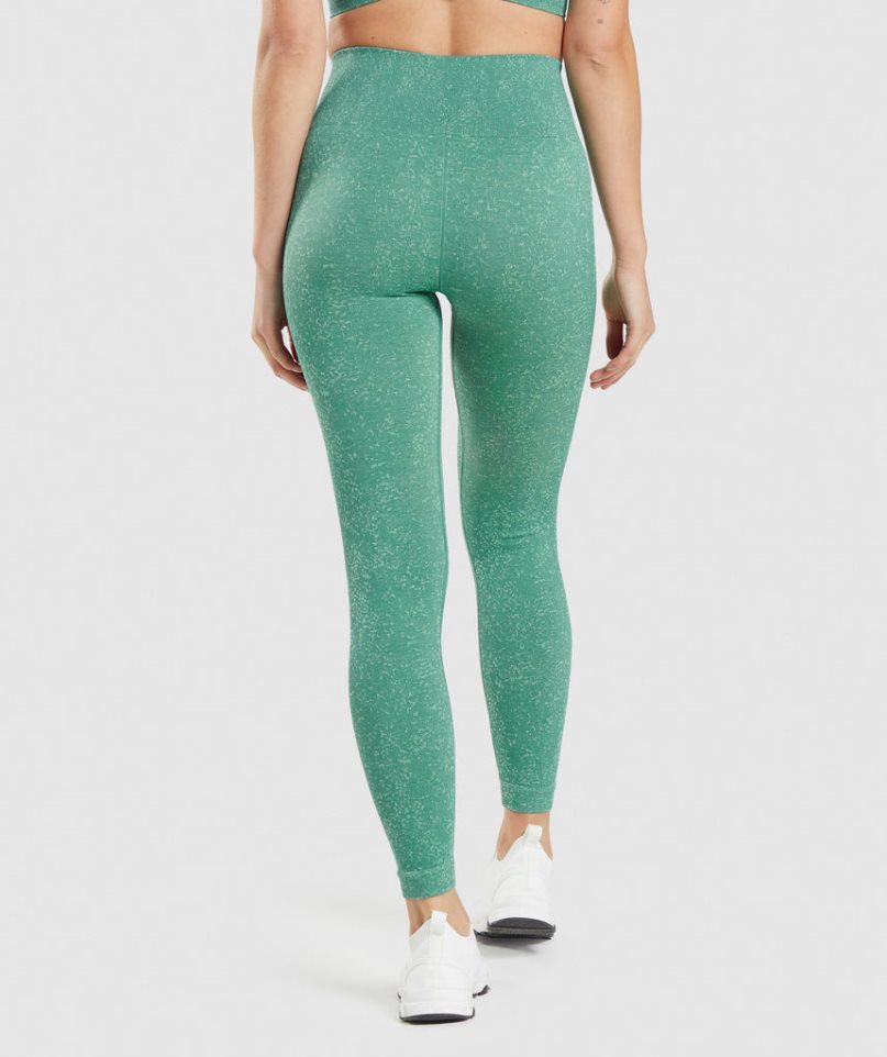 Gymshark Adapt Fleck Seamless Női Leggings Zöld | HU-P-530