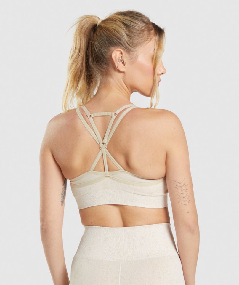 Gymshark Adapt Fleck Seamless Női Sportmelltartó Fehér | HU-O-506