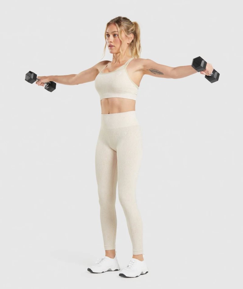 Gymshark Adapt Fleck Seamless Női Sportmelltartó Fehér | HU-O-506