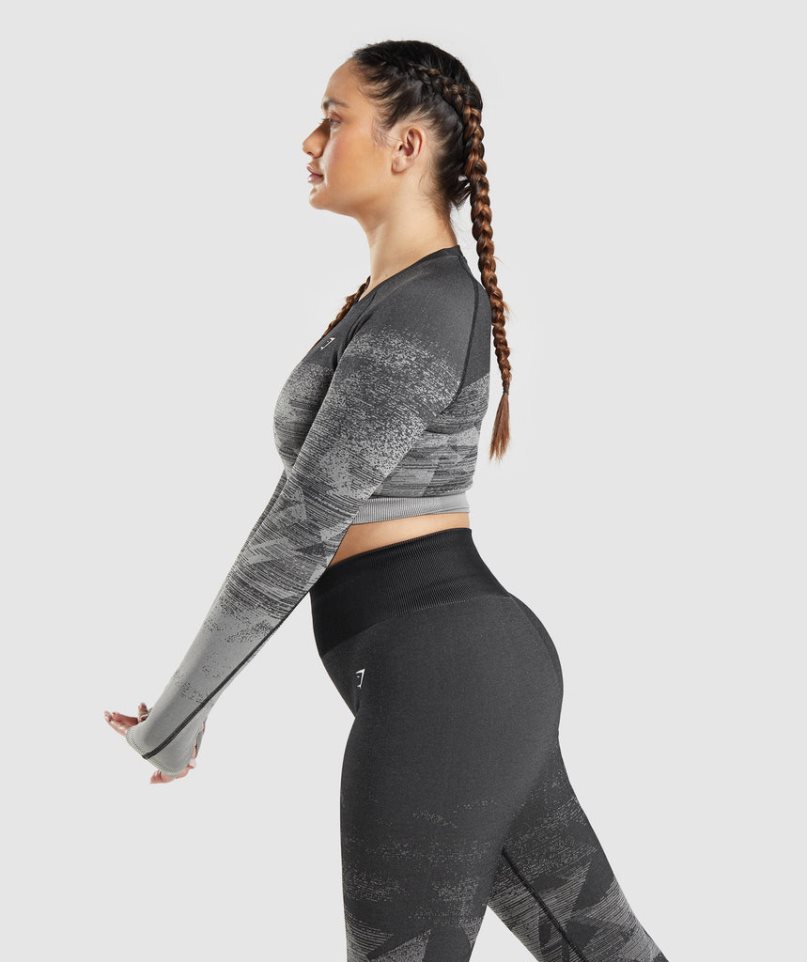 Gymshark Adapt Ombre Női Vágott Felsők Szürke | HU-Q-971