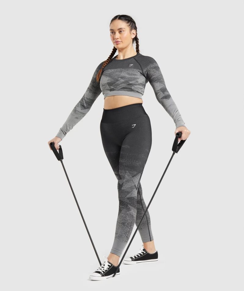 Gymshark Adapt Ombre Női Vágott Felsők Szürke | HU-Q-971