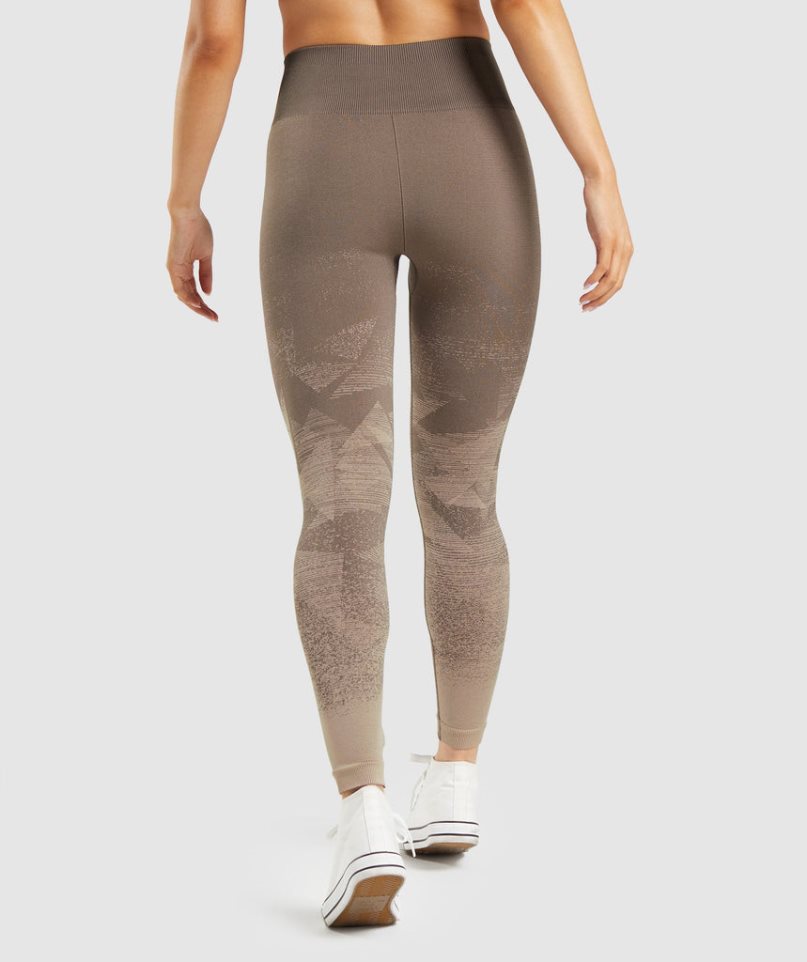 Gymshark Adapt Ombre Seamless Női Leggings Barna | HU-F-978
