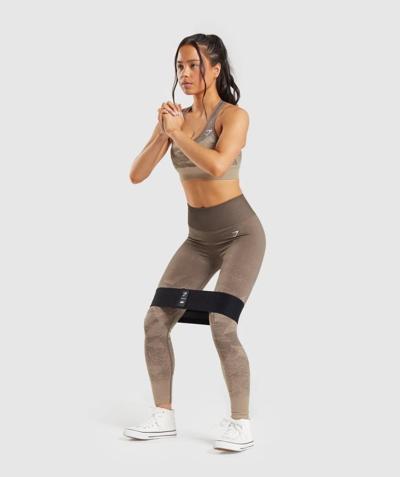 Gymshark Adapt Ombre Seamless Női Leggings Barna | HU-F-978