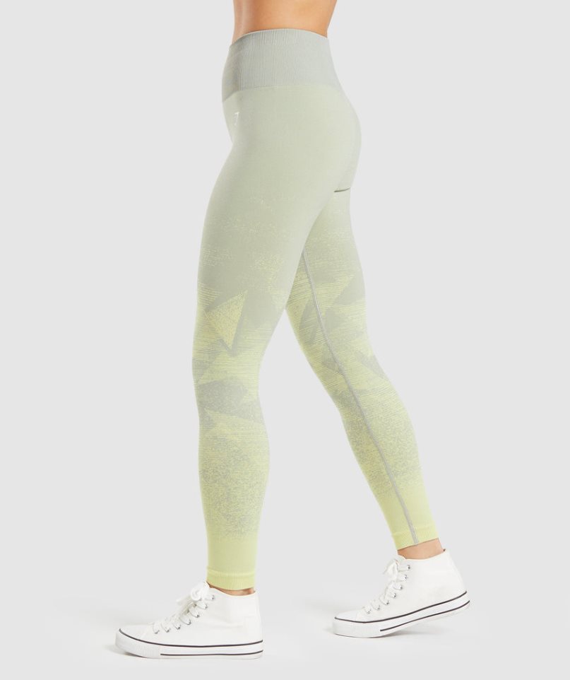 Gymshark Adapt Ombre Seamless Női Leggings Menta | HU-H-890
