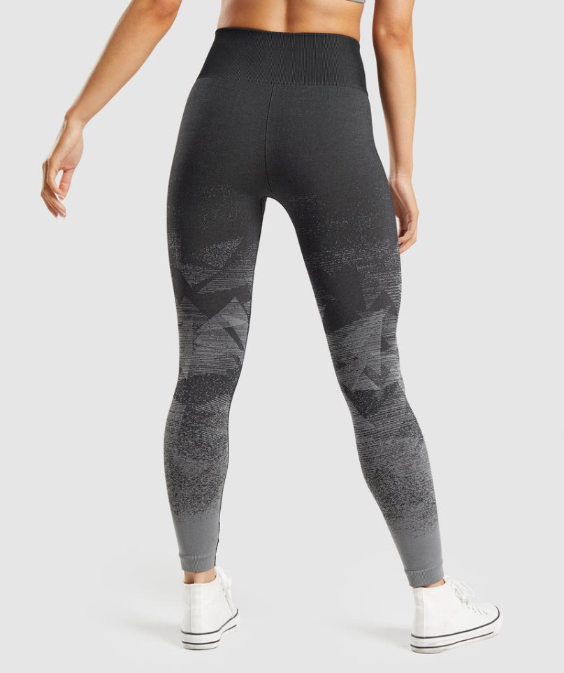 Gymshark Adapt Ombre Seamless Női Leggings Fekete | HU-I-509