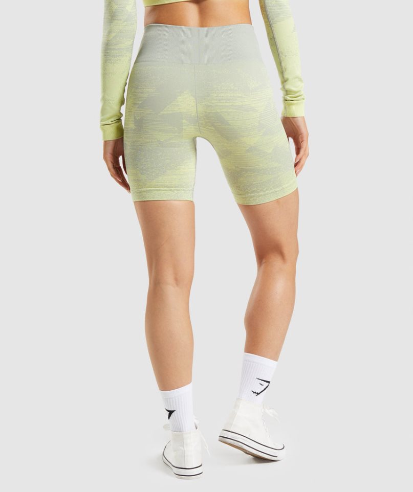 Gymshark Adapt Ombre Seamless Női Rövidnadrág Világos Zöld | HU-J-548