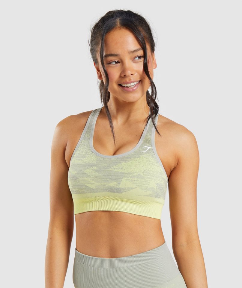Gymshark Adapt Ombre Seamless Női Sportmelltartó Szürke | HU-N-496