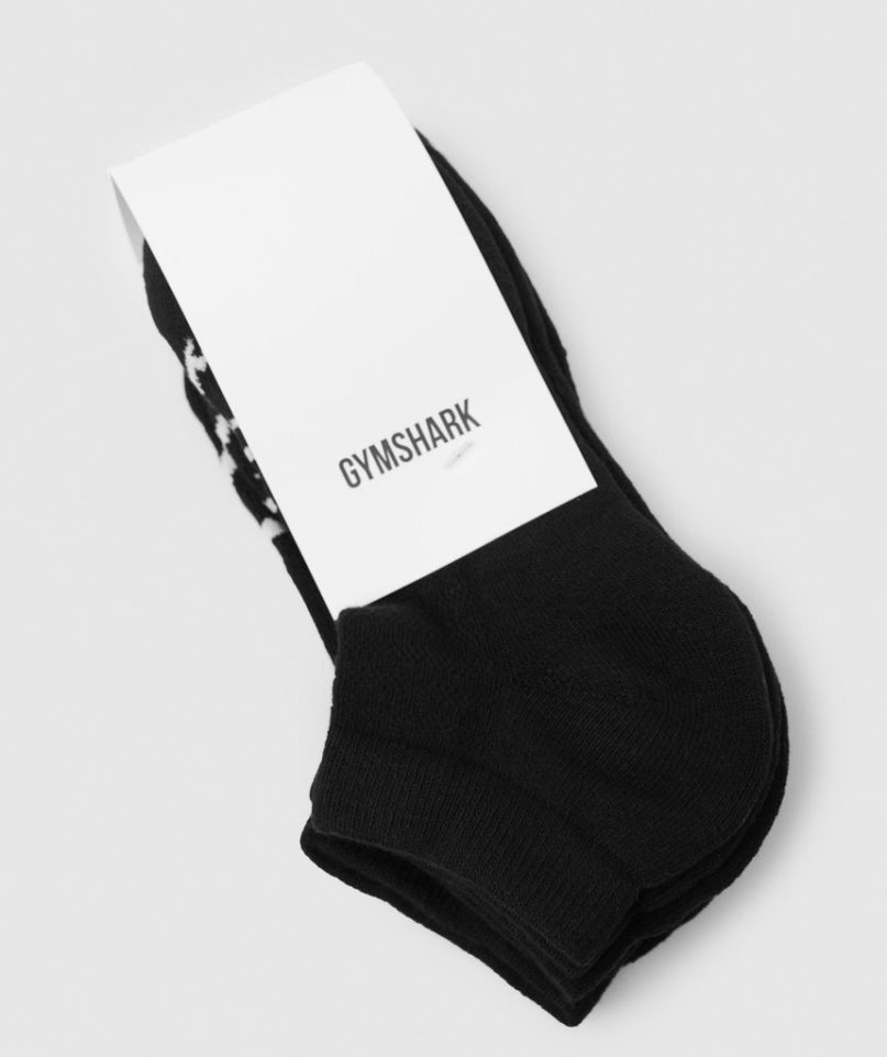 Gymshark Ankle 3pk Zokni Fekete | HU-B-238