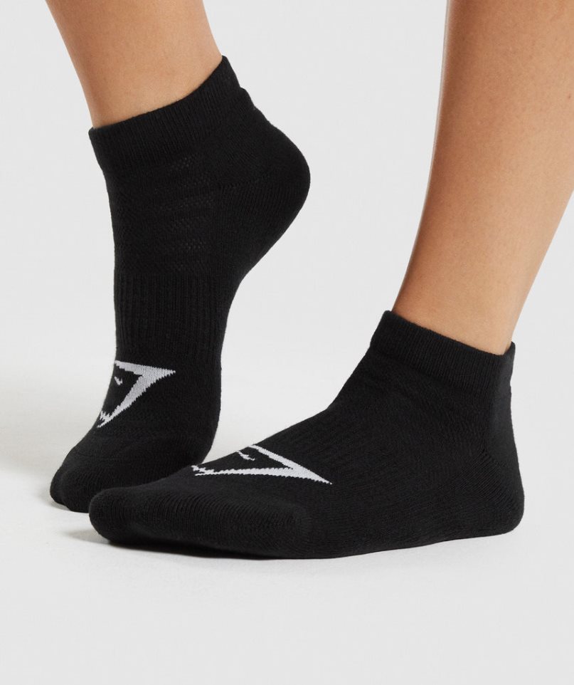 Gymshark Ankle 3pk Zokni Fekete | HU-B-238
