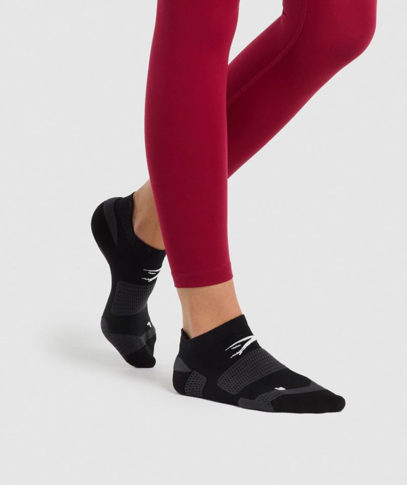 Gymshark Ankle Performance Zokni Fekete | HU-H-854