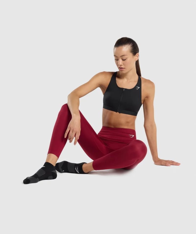 Gymshark Ankle Performance Zokni Fekete | HU-H-854