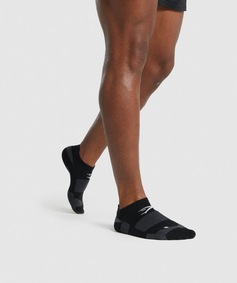 Gymshark Ankle Performance Zokni Fekete | HU-H-854