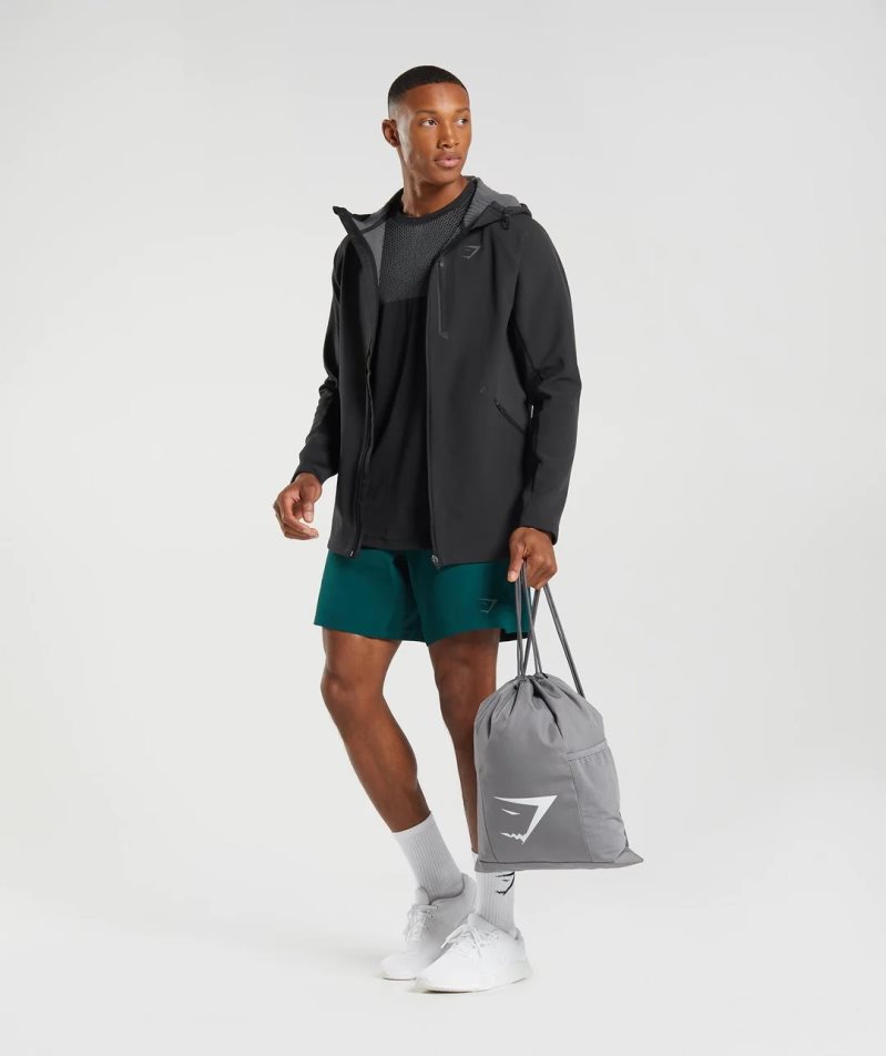 Gymshark Apex Férfi Kabát Fekete | HU-K-270