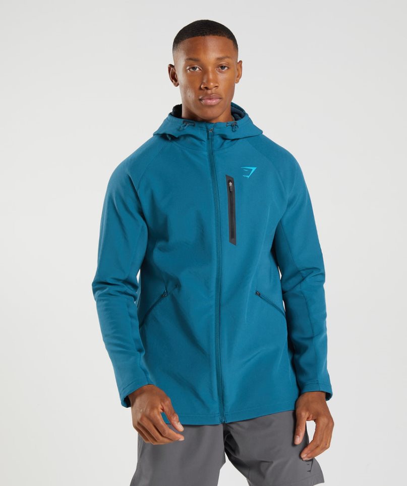 Gymshark Apex Férfi Kabát Türkiz | HU-G-512