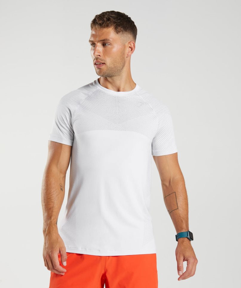 Gymshark Apex Férfi Póló Fehér | HU-B-794