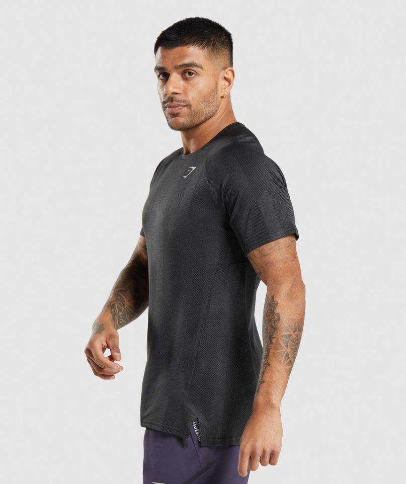 Gymshark Apex Férfi Póló Fekete | HU-B-051