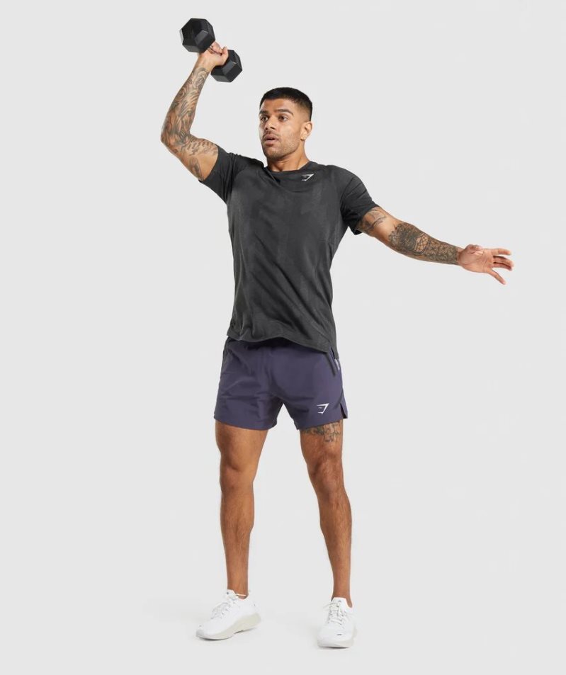 Gymshark Apex Férfi Póló Fekete | HU-B-051
