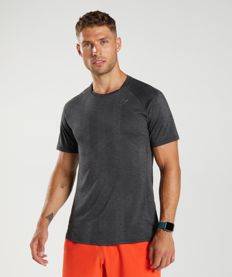 Gymshark Apex Férfi Póló Fekete | HU-K-715