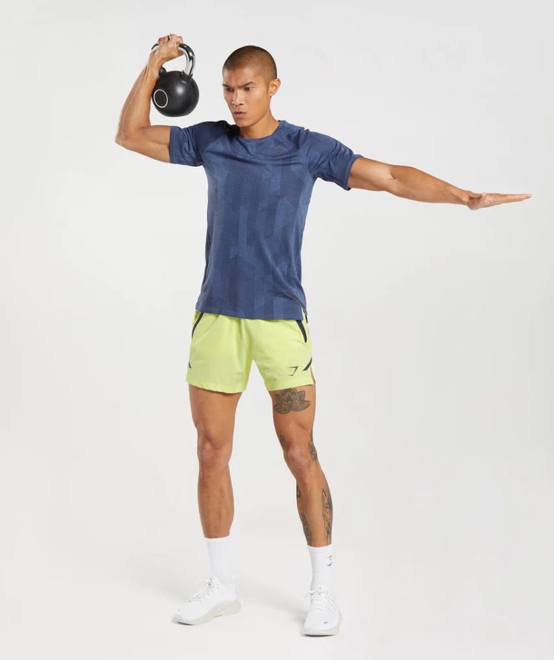 Gymshark Apex Férfi Póló Kék | HU-Z-413
