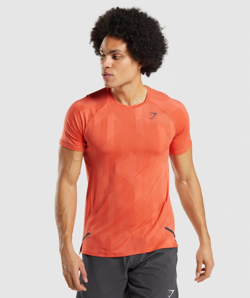Gymshark Apex Férfi Póló Narancssárga | HU-G-328