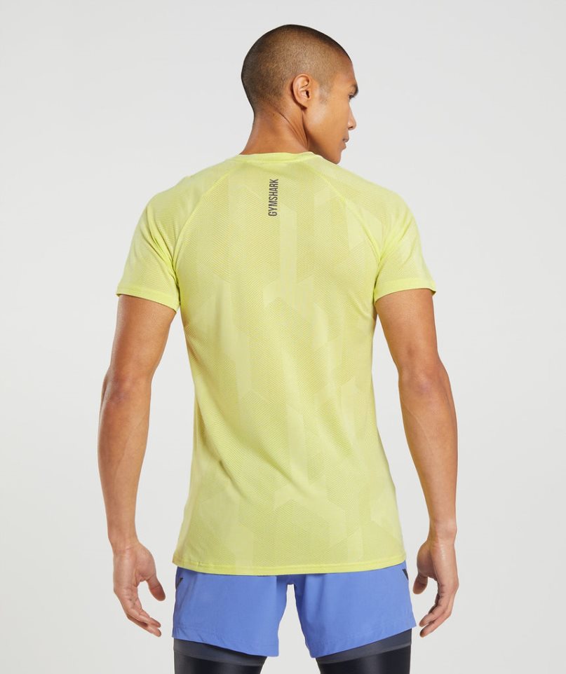 Gymshark Apex Férfi Póló Sárga | HU-X-236