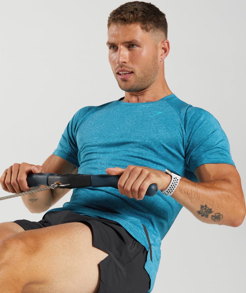 Gymshark Apex Férfi Póló Türkiz | HU-Z-284