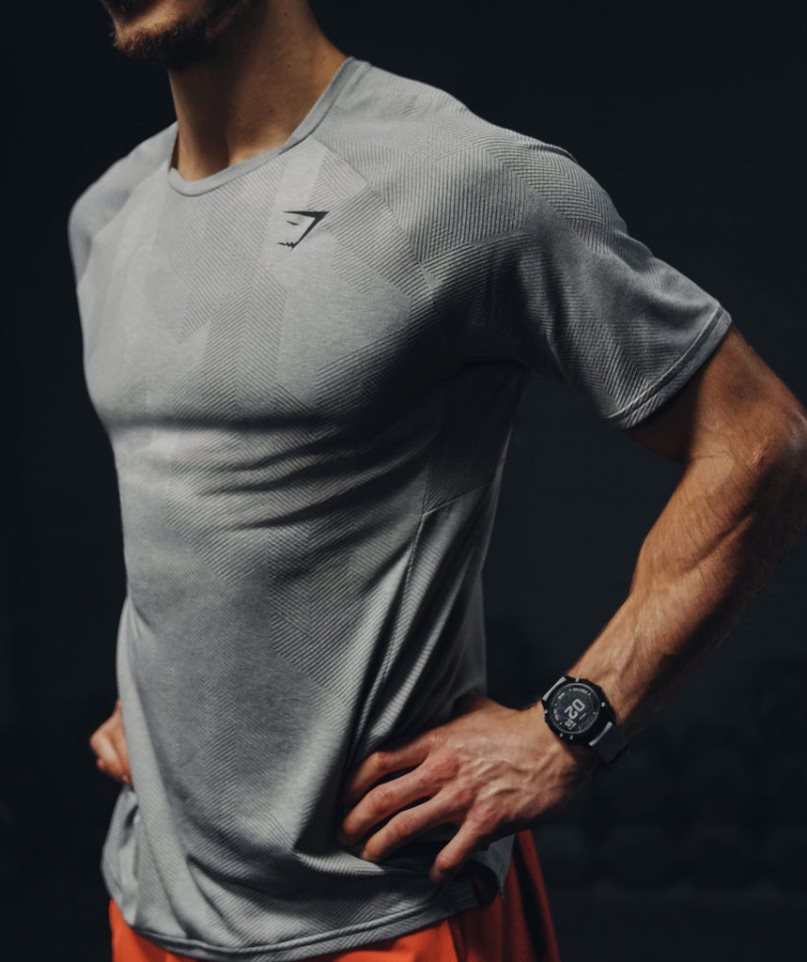 Gymshark Apex Férfi Póló Világos Szürke | HU-W-750
