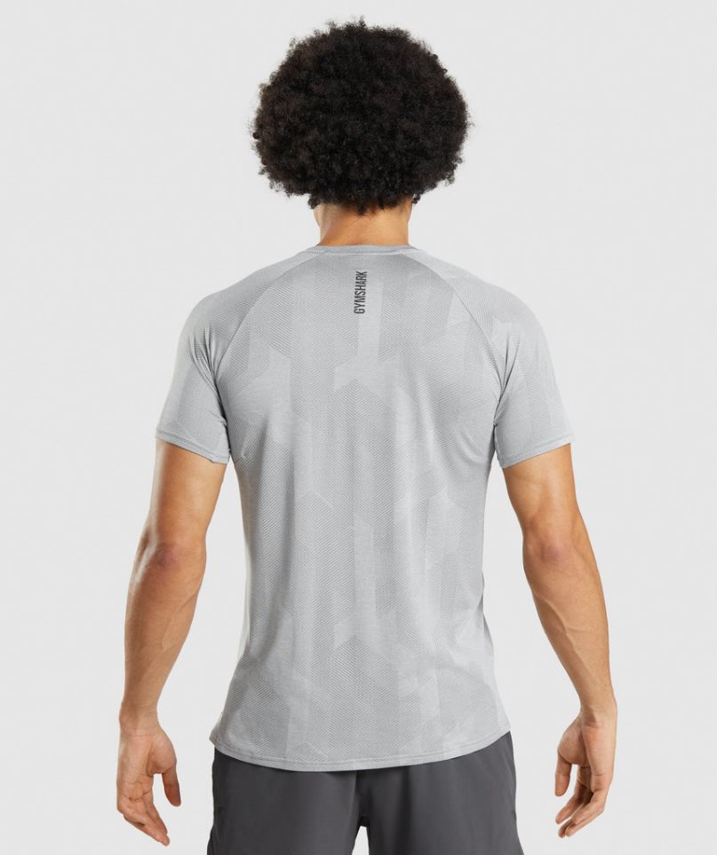 Gymshark Apex Férfi Póló Világos Szürke | HU-W-750