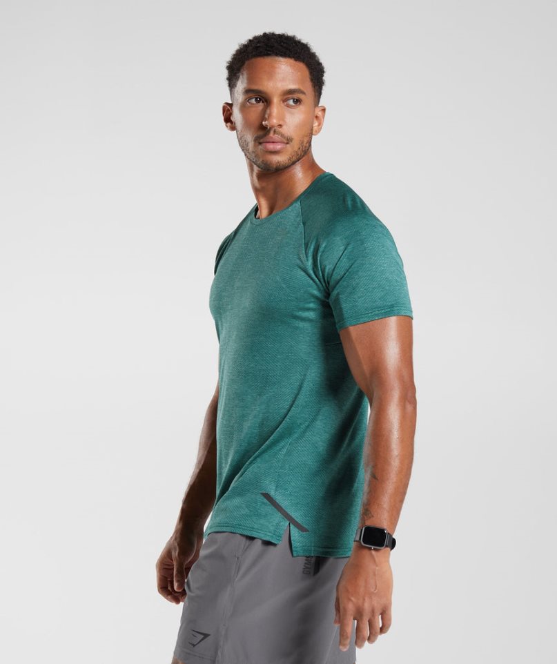 Gymshark Apex Férfi Póló Zöld | HU-X-348