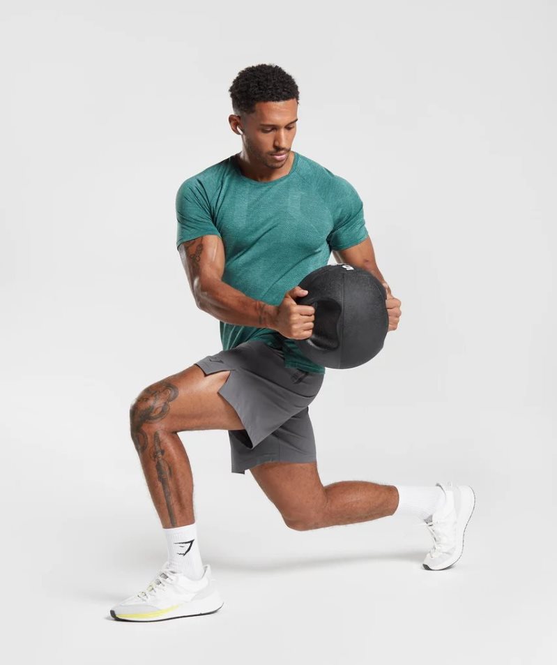 Gymshark Apex Férfi Póló Zöld | HU-X-348
