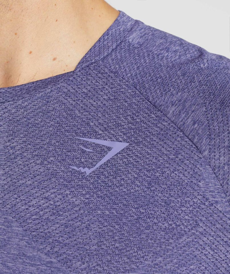 Gymshark Apex Long Sleeve Férfi Póló Lila | HU-Y-057