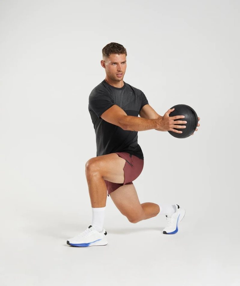 Gymshark Apex Seamless Férfi Póló Fekete | HU-H-428