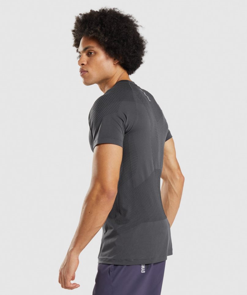 Gymshark Apex Seamless Férfi Póló Fekete | HU-Z-714