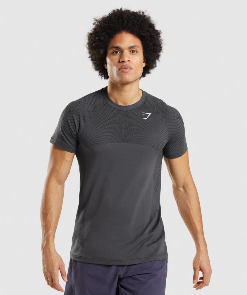 Gymshark Apex Seamless Férfi Póló Fekete | HU-Z-714
