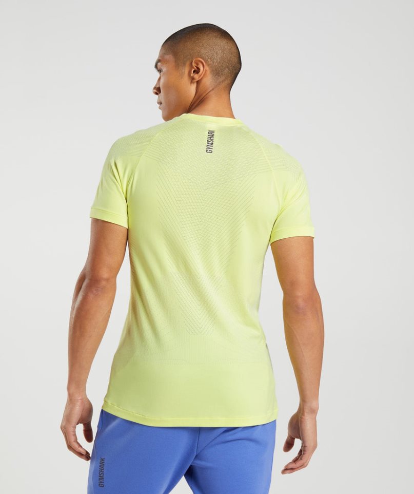 Gymshark Apex Seamless Férfi Póló Sárga | HU-I-601