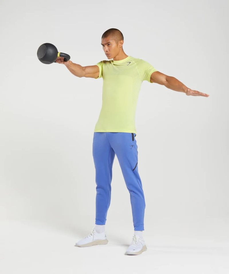 Gymshark Apex Seamless Férfi Póló Sárga | HU-I-601
